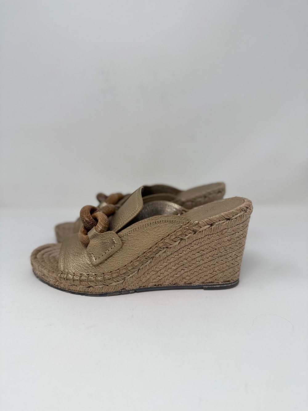 New Pedro Garcia Oliveta Wedge Sandal Nugget Petitgrain Sz 7 - Picture 8 of 15